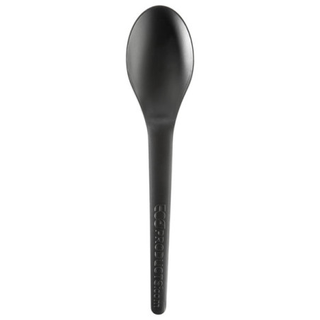 Cucharilla en Almidón de Maíz CPLA Negra 12cm (2000 Uds)