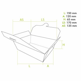 Caja Americana Mediana Kraft 15x12x6,5cm (50 Uds)