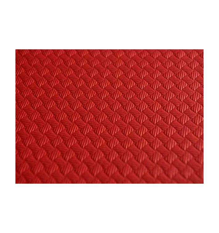 Mantel de Papel Cortado 1,2x1,2 Metro Rojo 40g (300 Uds)