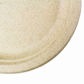 Plato de Pulpa de Trigo Natural Ø23cm (800 Uds)