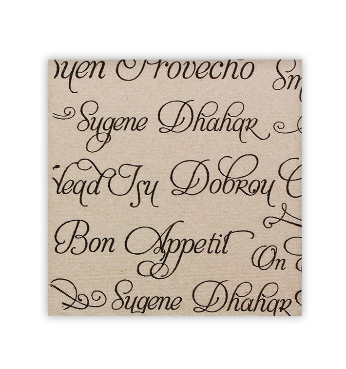 Servilleta Papel "Buen Provecho" Kraft Punta-Punta 40x40cm (50 Uds)