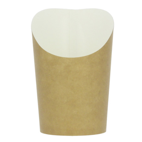 Vaso Cartón Kraft para Fritos y Wraps Ø7,8x10,8cm (55 Uds)