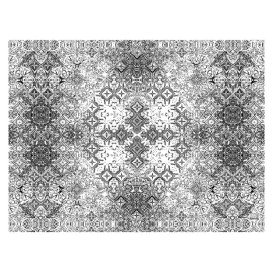 Mantel de Papel Cortado 1x1m "Mosaico" Negro 40g/m² (400 Uds)