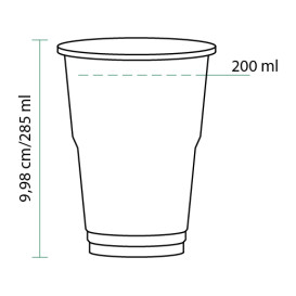 Vaso de Plastico PET Cristal Transparente 285 ml (50 Uds)