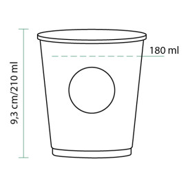 Vaso Carton Cupmatic 8Oz/210ml Ø7,0cm (100 Uds)