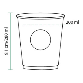 Vaso Carton Cupmatic 9Oz/280ml Ø8,0cm (50 Uds)