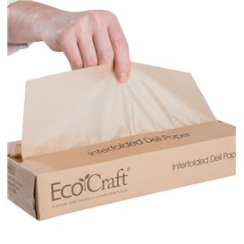 Dispensador de Envuelta Papel Antigrasa Kraft 30,5x27cm (500 Uds)