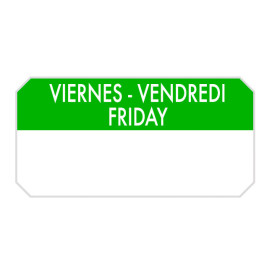 Rollo Adhesivo Rectangular “Viernes” 5x2,5cm (1.000 Uds)