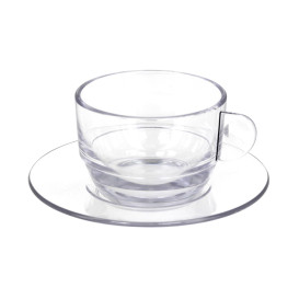 Taza Reutilizable SAN "Cappuccino" Transparente 166ml (6 Uds)