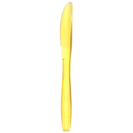 Cuchillo de Plástico PS Premium Amarillo 190mm (1000 Uds)