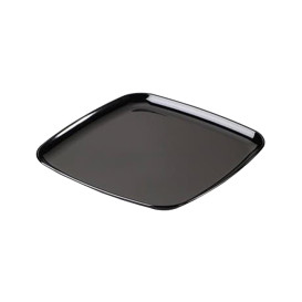 Bandeja Reutilizable PS Cuadrada Dura Negro 40x40cm (25 Uds)