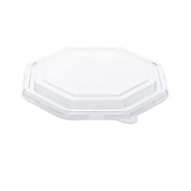 Envase Caña de Azúcar Octogonal con tapa 830 ml 23x23cm (90 Uds)