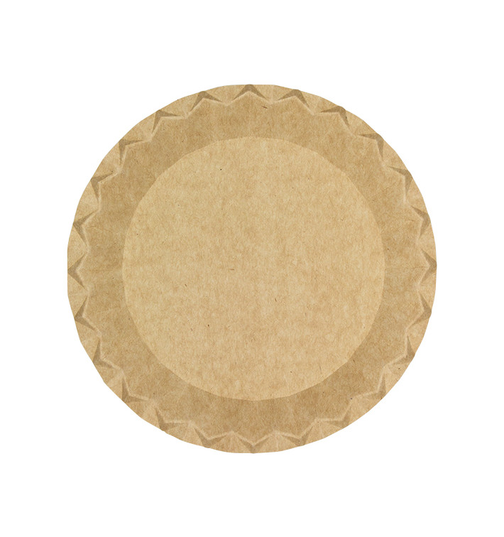 Plato de Cartón Kraft "Flower" Ø18cm 225g/m² (50 Uds)