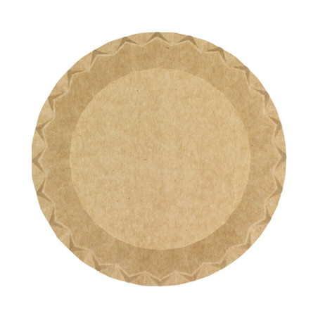 Plato de Cartón Kraft "Flower" Ø18cm 225g/m² (50 Uds)