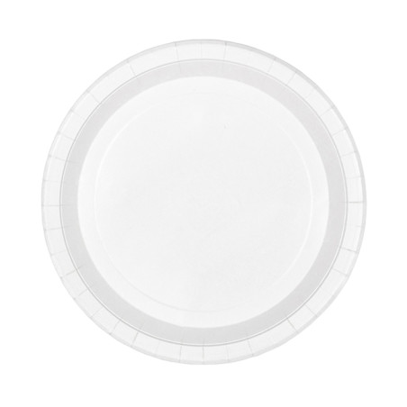 Plato de Cartón Redondo Antigrasa Blanco Ø22cm 220g/m² (50 Uds)