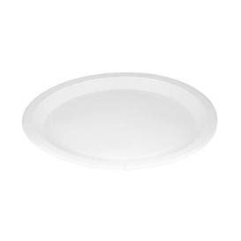 Plato de Carton Redondo Blanco Ø26cm 200g/m² (50 Uds)