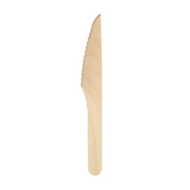 Cuchillo de Madera Desechable 16,5cm (1.000 Uds)