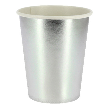 Vaso Cartón 9 Oz/240ml Plata "Party" (300 Uds)