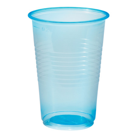 Vaso de Plástico PP Azul Transparente 230ml (100 Uds)