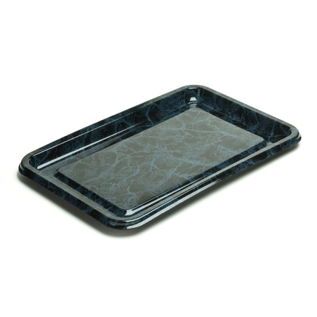 Bandeja Reutilizable rPET Rectangular Mármol 46x30cm (5 Uds)