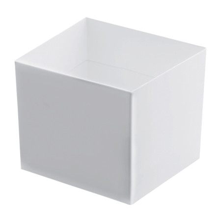 Bol Degustación Reutilizable PS Cube Blanco 60ml 4,7x4,7cm (15 Uds)