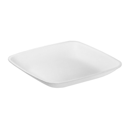 Plato de Caña de Azúcar Blanco 6,5x6,5cm (50 Uds)