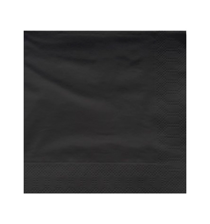 Servilleta Papel Cenefa Negra 40x40cm (50 Uds)