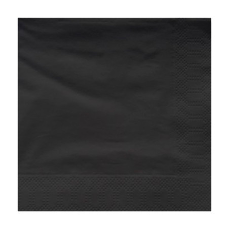 Servilleta Papel Cenefa Negra 40x40cm (50 Uds)