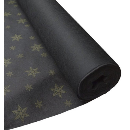 Mantel Rollo Novotex Negro "Estrellas" 1,2x50m P40cm (6 Uds)