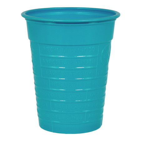 Vaso de Plástico PS Turquesa 200ml (1.500 Uds)