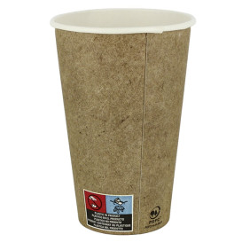 Vaso Cartón 12Oz/360ml Kraft Ø7,5cm (55 Uds)