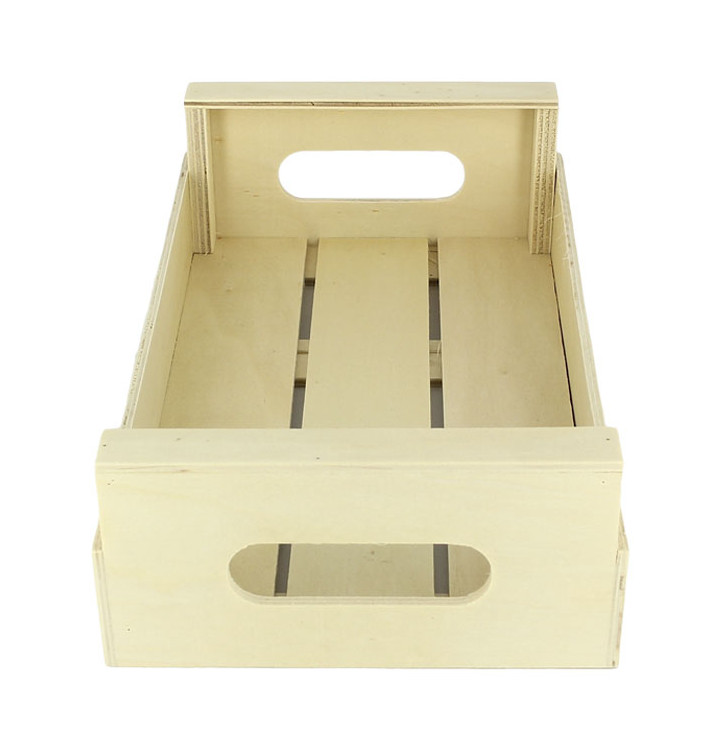 Caja Presentación con Asas Madera 25x15x7,5cm (20 Uds)