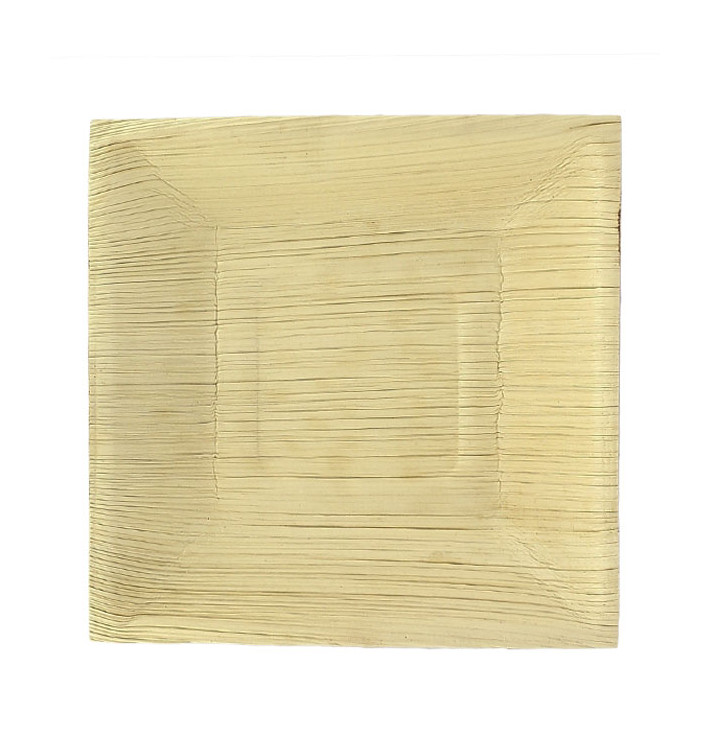 Plato Cuadrado Hoja de Palma 16,5x16,5cm (60 Uds)