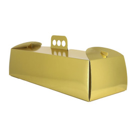 Caja de Carton Metalizada Oro Brazo 16x44x10,5 cm (100 Uds)