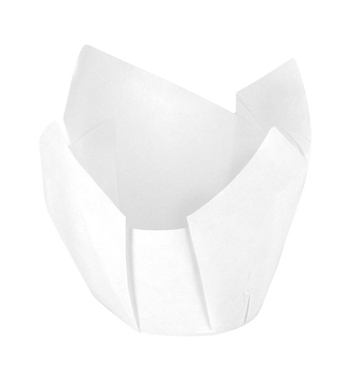 Cápsula Muffin Tulipa Ø50x42/72 mm Blanca (2160 Uds)