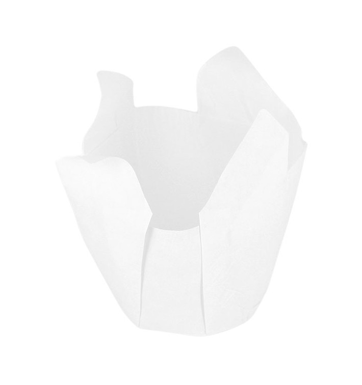 Cápsula Muffin Tulipa Ø50x50/80 mm Blanca (125 Uds)