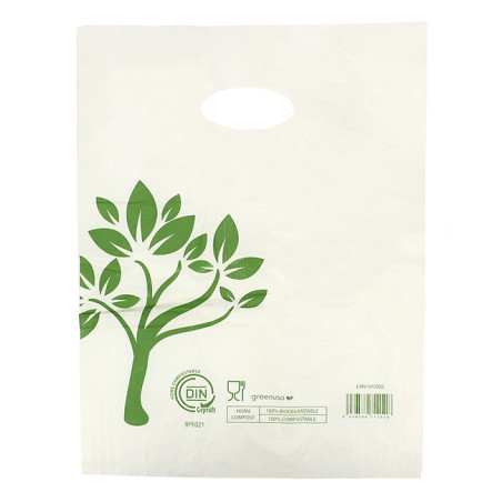 Bolsa Asa Troquelada Home Compost “Be Eco!” 30x40cm G76 (3.000 Uds)