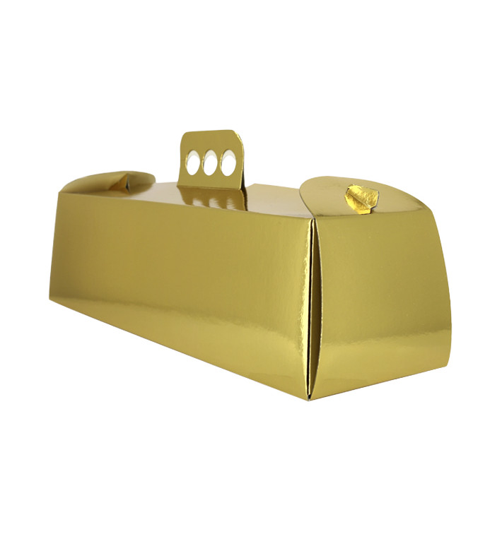 Caja de Carton Metalizada Oro Brazo 12,5x45,5x10,5 cm (50 Uds)