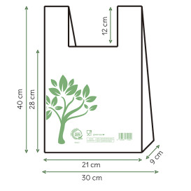 Bolsa Camiseta Home Compost “Be Eco!” 30x40cm (2.000 Uds)