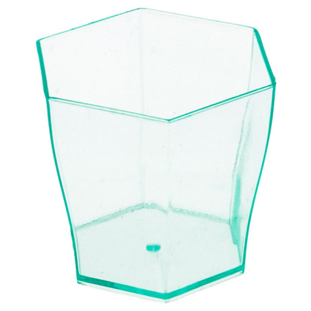 Vaso Hexagonal Degustación Reutilizable "Water Green" 60ml Ø4,7x4,6cm (864 Uds)