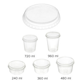 Tarrina Compostable PLA Transparente 480ml (600 Uds)