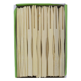 Mini Tenedor de Bambu Degustación 90mm (10000 Uds)