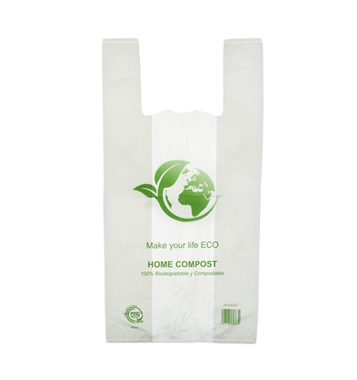 Bolsa Plástico Camiseta Bio Home Compost 40x50cm (1.000 Uds)