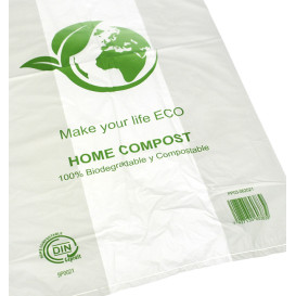 Bolsa Plástico Camiseta Bio Home Compost 40x50cm (1.000 Uds)