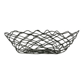 Cesta Ovalada de Acero Negro 240x152x70mm (1 Ud)