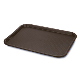 Bandeja de Plastico Fast Food Chocolate 30,4x41,4cm (24 Uds)