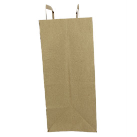 Bolsas de Papel Asa Plana Kraft 80g/m² 32+16x35cm (250 Uds)