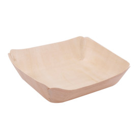 Plato de Madera Rectangular 13x12x3cm (200 Uds)