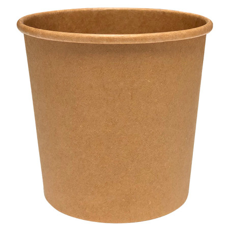 Tarrina de Cartón Kraft-Kraft de 12Oz/350ml Ø9,0cm (50 Uds)