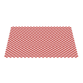 Envuelta Antigrasa “Vichy” Rojo 20x24,5cm (1000 Uds)